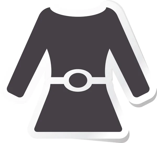 Vestido Roupa Pano Ícone Estilo Sólido — Vetor de Stock