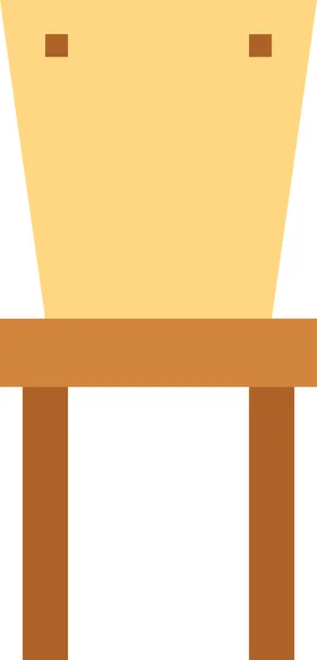 Meuble Siège Chaise Salle Manger Icône Dans Style Plat — Image vectorielle