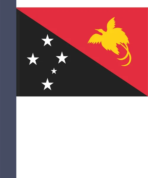 Země Vlajka Guinea Ikona Plochém Stylu — Stockový vektor