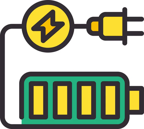 Batterij Elektrische Energie Pictogram — Stockvector