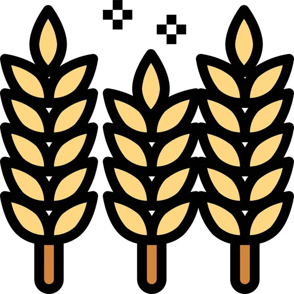 全粒穀物アイコンをフルアウトラインで表示 — ストックベクタ