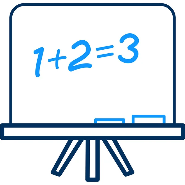 Conseil Classe Mathématiques Icône Dans Style Contour — Image vectorielle