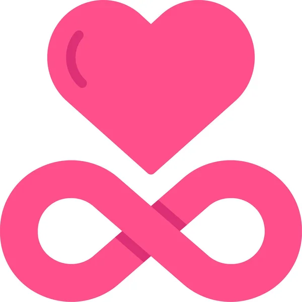 Heart Love Infinite Icon Love Romance Category — Stock Vector