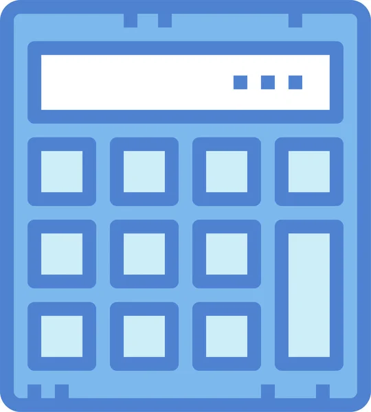 Rekenmachine Onderwijs Wiskunde Icoon — Stockvector