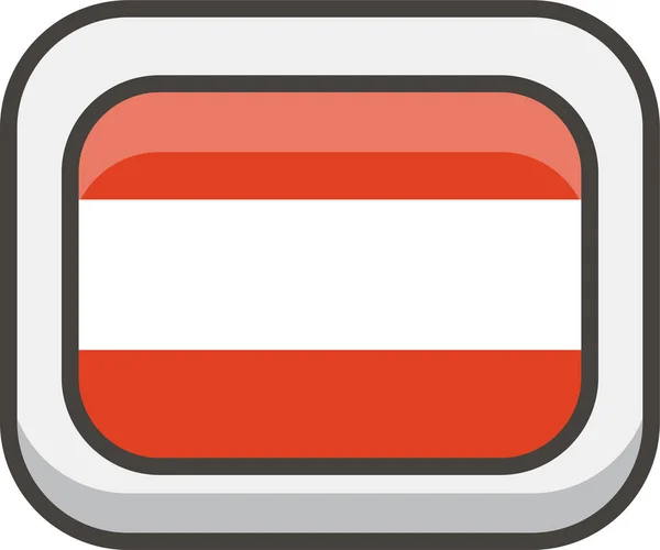 フルアウトラインスタイルのオーストリア国旗のフルアウトラインアイコン — ストックベクタ