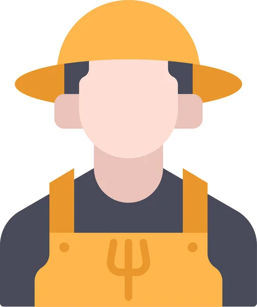 Avatar Farmer Kertész Ikon — Stock Vector