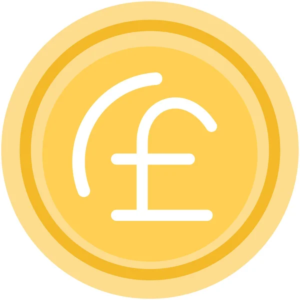 Moneda Moneda Moneda Icono Estilo Plano — Vector de stock