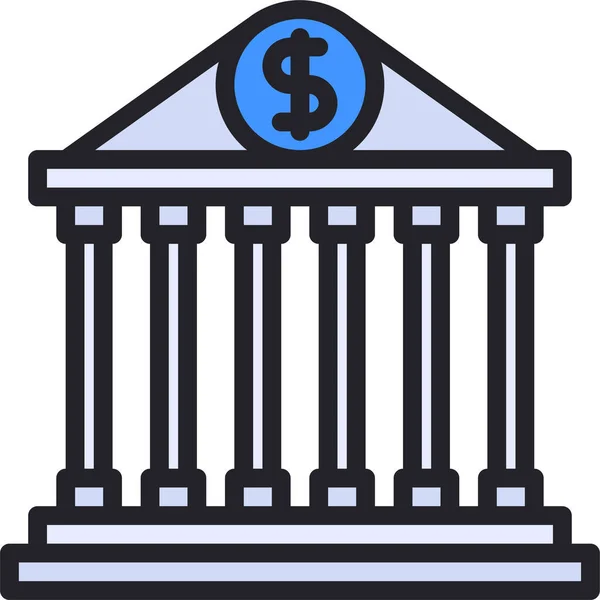Banco Finanças Ícone Dinheiro — Vetor de Stock