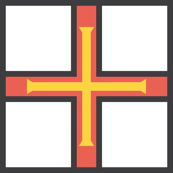 Ikona Vlajky Země Celoevropském Stylu — Stockový vektor