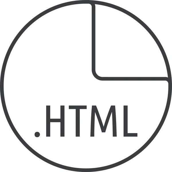 文件格式Html图标 轮廓样式 — 图库矢量图片