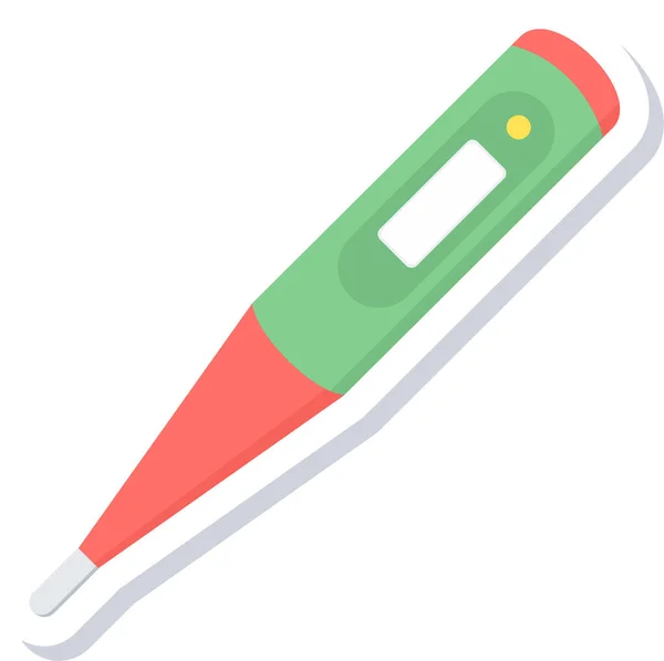 Digitale Thermometer Koorts Icoon Platte Stijl — Stockvector