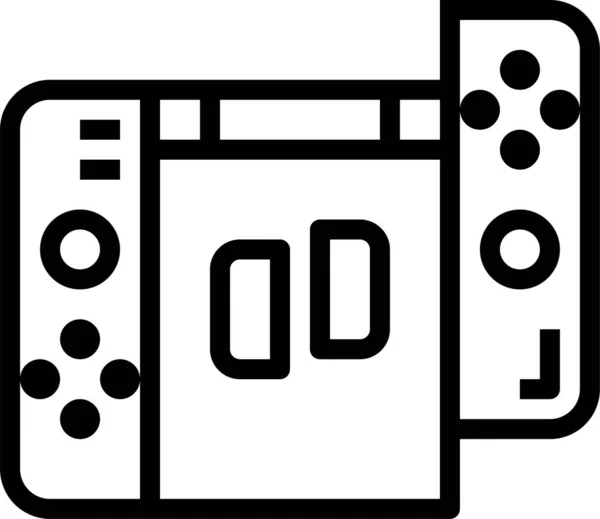 Icono Electrónico Del Dispositivo Consola Estilo Esquema — Vector de stock