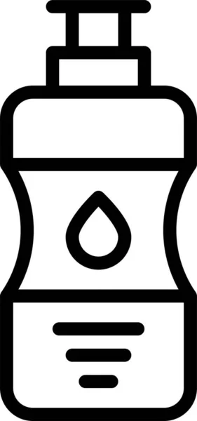 Botella Agua Bebida Icono Estilo Del Esquema — Vector de stock