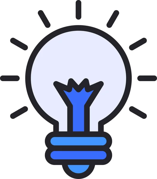 Izzó Lámpa Kreativitás Ikon — Stock Vector