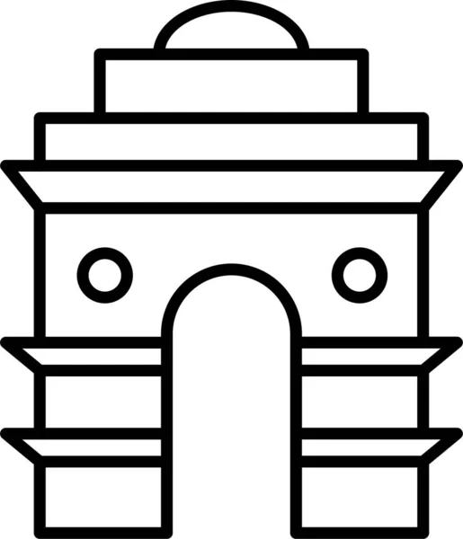Αρχιτεκτονική Πύλη Ινδική Εικονίδιο — Διανυσματικό Αρχείο