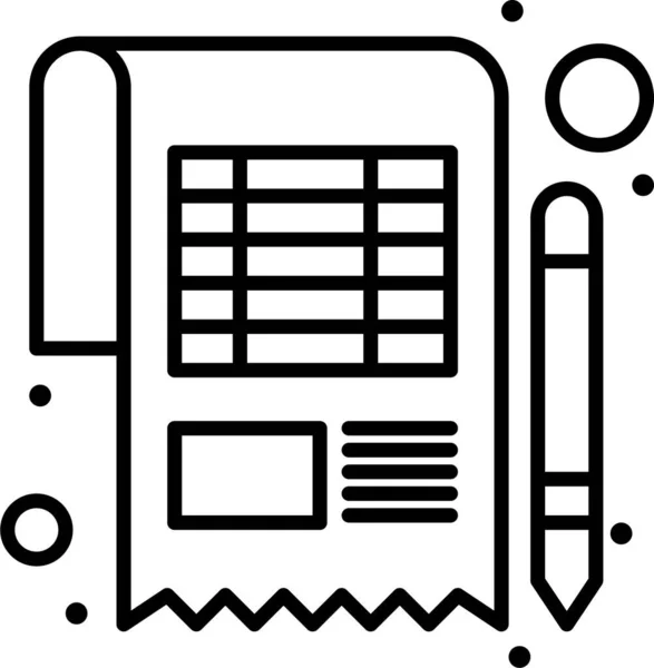 Boekhoudkundige Balans Betaling Pictogram Grote Lijnen Stijl — Stockvector