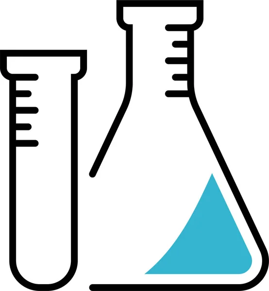 Tubo Laboratorio Prueba Icono — Archivo Imágenes Vectoriales