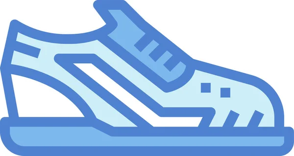 Calzado Running Zapato Icono Estilo Contorno Lleno — Archivo Imágenes Vectoriales