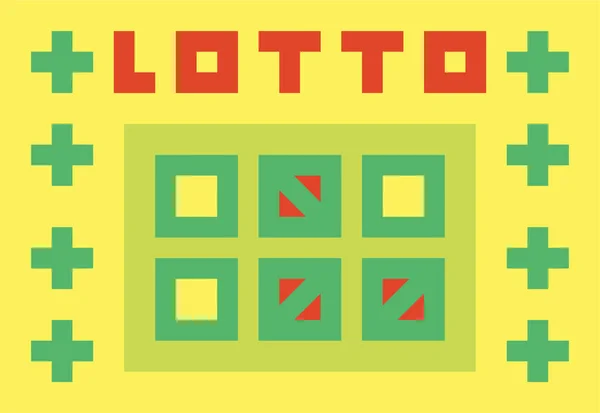 Bingo Juego Icono Lotería Estilo Plano — Vector de stock