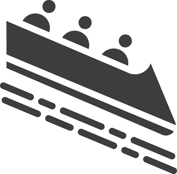 Bobsleigh Bobsleigh Icône Olympique Style Solide — Image vectorielle