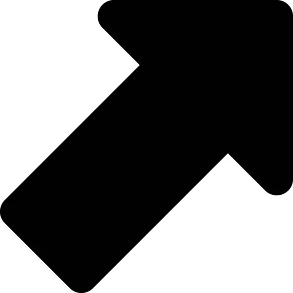 Šipka Symbol Směru Ikona Pevném Stylu — Stockový vektor