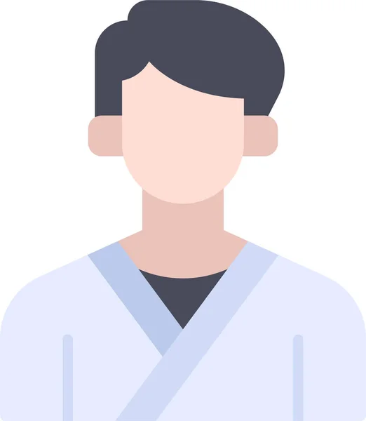 Avatar Karate Hombre Icono — Vector de stock