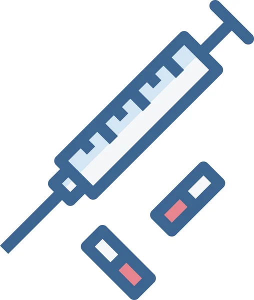 Geneesmiddel Injectie Geneeskunde Icoon Gevulde Outline Stijl — Stockvector