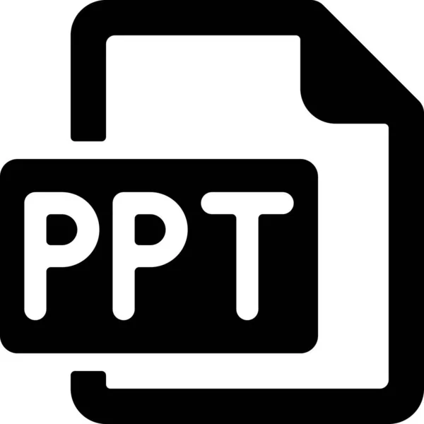 Office Datei Ppt Symbol Solidem Stil — Stockvektor