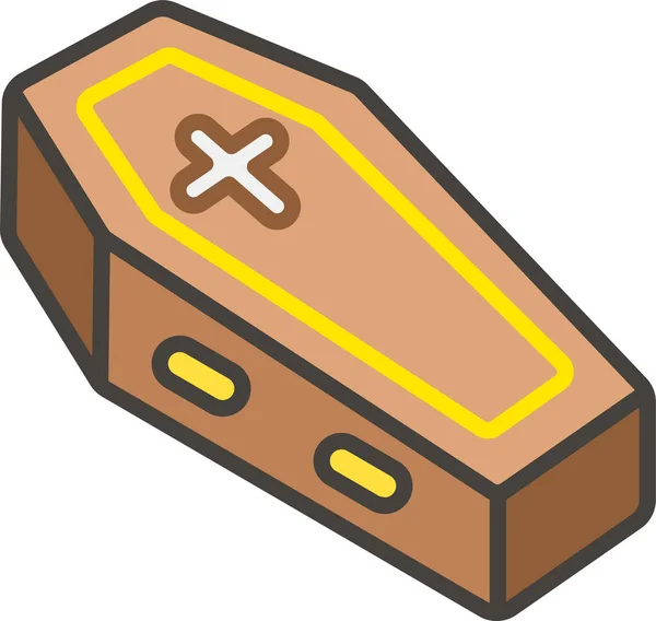 26B0 Coffin Mixed Icon Mixed Category — Stock Vector