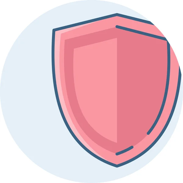 Firewall Escudo Icono Antivirus Estilo Contorno Lleno — Vector de stock