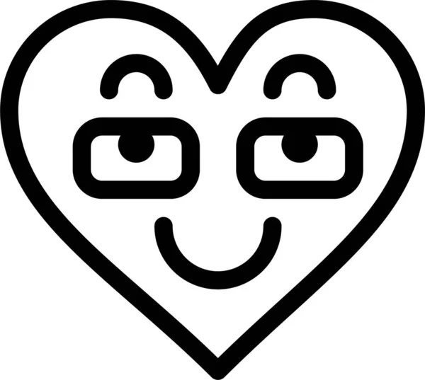 Emojis Lieblings Herz Symbol Der Kategorie Liebesromantik — Stockvektor