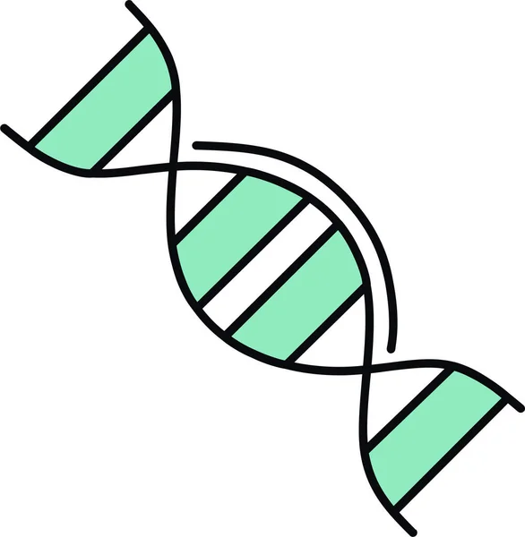 Icono Esquema Lleno Adn Médico Estilo Esquema Lleno — Archivo Imágenes Vectoriales