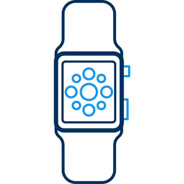 Technologie Smartwatch Outline Symbol Outline Stil — Stockvektor