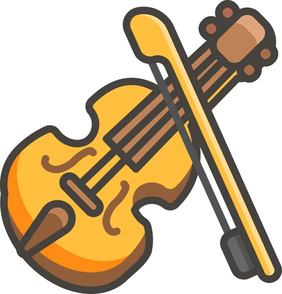 Violin Filled Outline Avatar Icon Filled Outline Style — Stockvektor