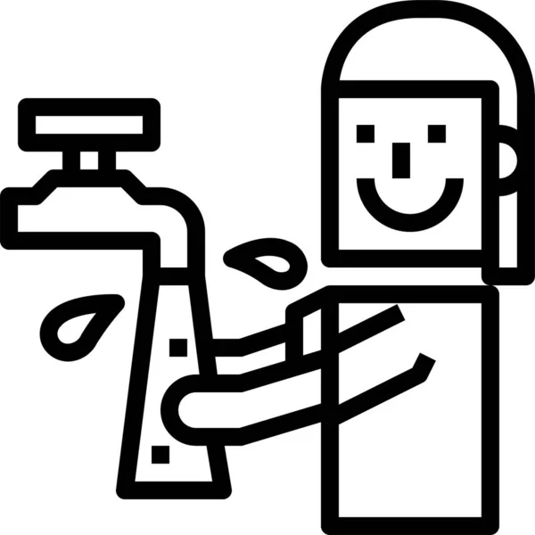 Cleaning Hand Hand Washing Icon — Stock Vector