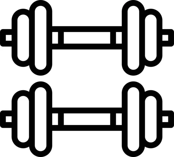 Dumbbell Exercise Sport Icon Outline Style — Stock Vector