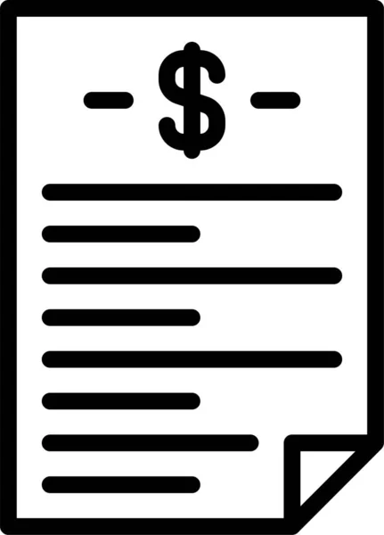 Bestand Dollar Contract Pictogram — Stockvector