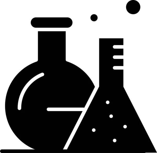 Ikona Badań Laboratoryjnych Kolby Kategorii Edukacyjno Edukacyjnej — Wektor stockowy
