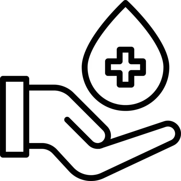 Значок Руки Донорства Крові — стоковий вектор