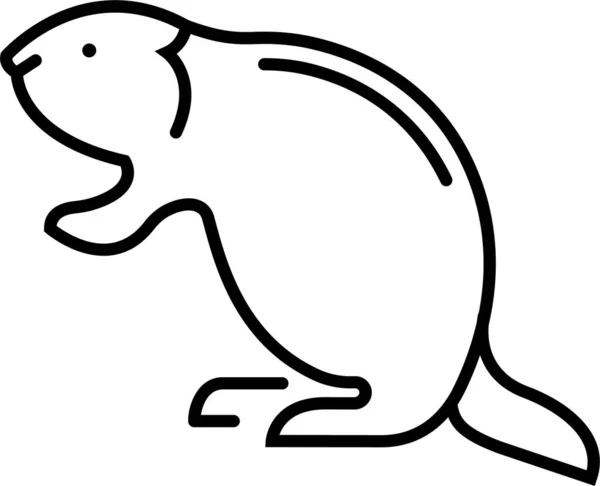 Animal Beaver Rodent Icon — Stock Vector