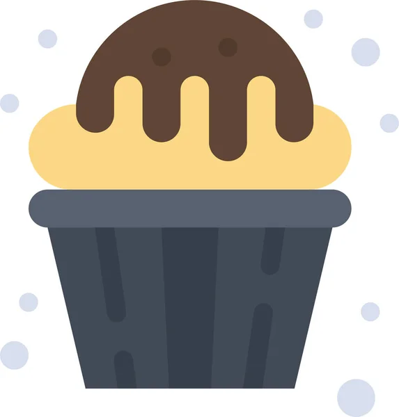 Ícone Comida Sobremesa Cupcake Categoria Bebidas Alimentares — Vetor de Stock