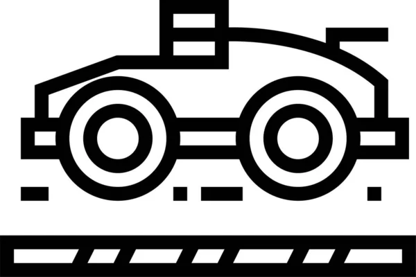 Car Game Racing Icon Outline Style — Stock Vector