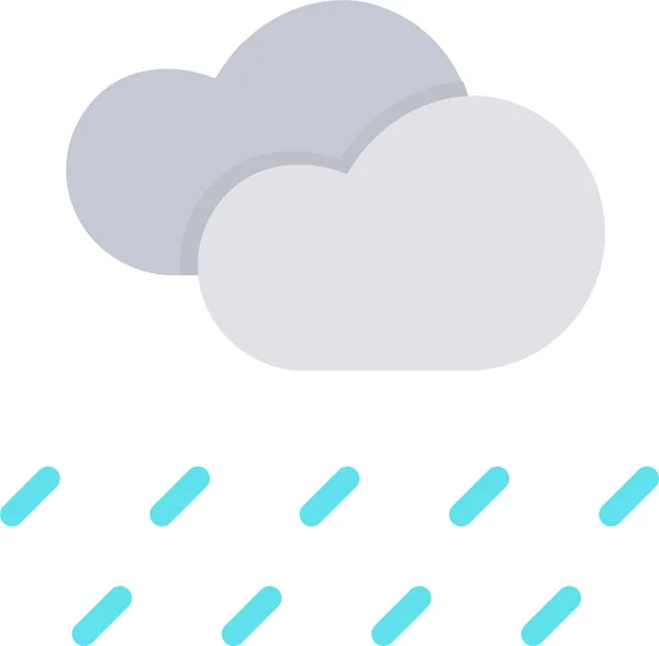 フラットスタイルの雲曇り予報アイコン — ストックベクタ