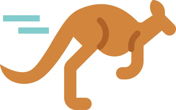 Kangourou Courir Animal Icône — Image vectorielle