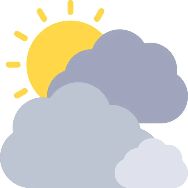 暖かい天気雲のアイコン — ストックベクタ