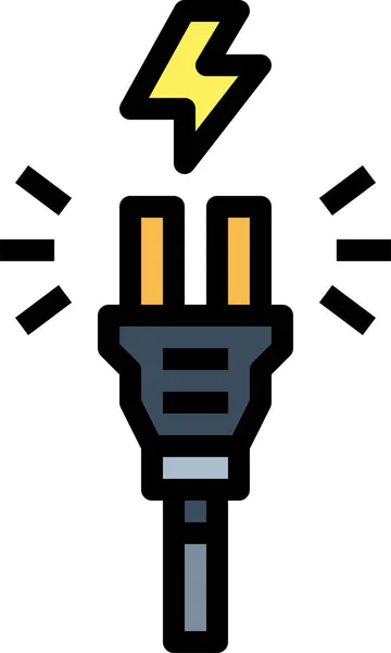Cable Electronics Plug Icon — Stock Vector