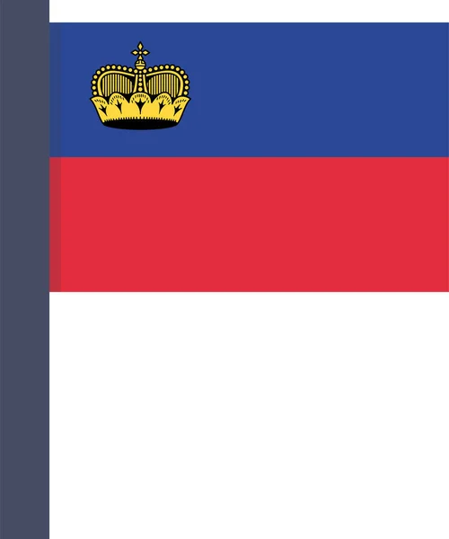 País Bandera Liechtenstein Icono Estilo Plano — Archivo Imágenes Vectoriales