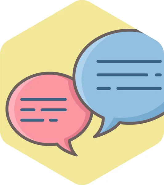 Comment Feedback Bubble Icon Filled Outline Style — Stock Vector