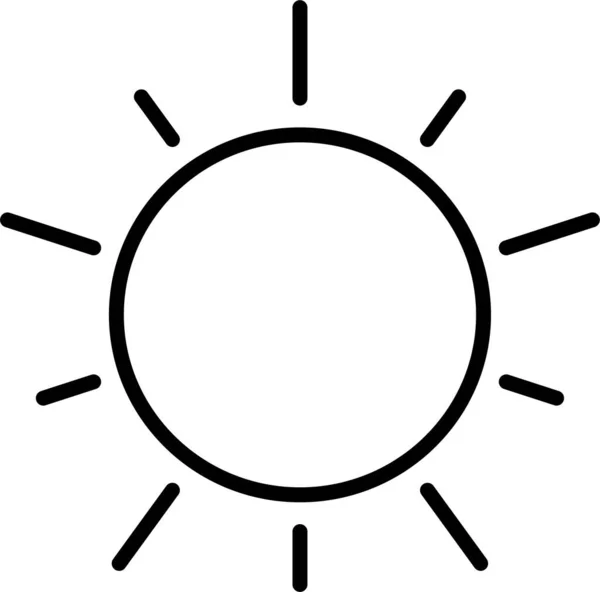 Été Soleil Météo Icône — Image vectorielle