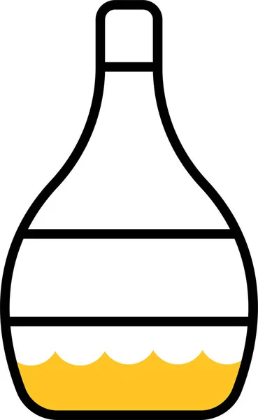 Fles Wijn Drinken Pictogram — Stockvector